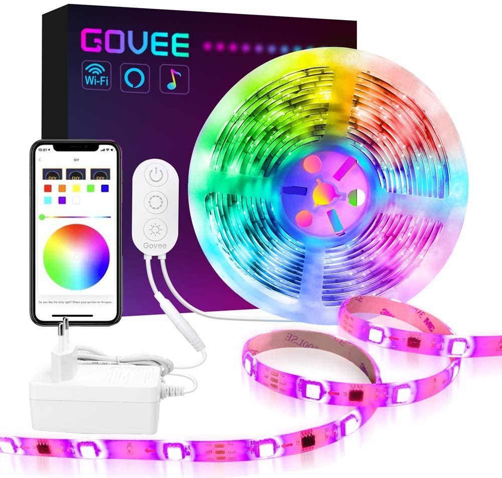 Tira LED 5M RGB Addressable Wifi Compatible Con Alexa Google