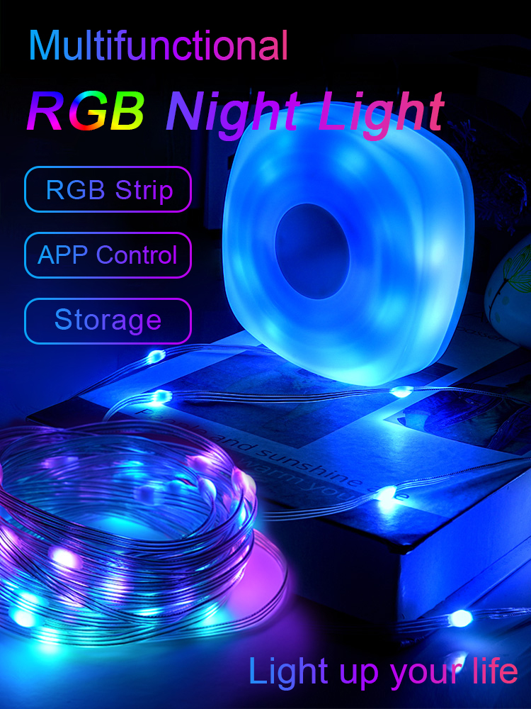 Luz LED nocturna RGB para acampada