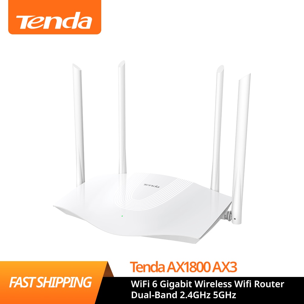 Tenda AX1800 AX3 WiFi 6 Wireless Wifi Router Dual-Band 2.4GHz 5GHz