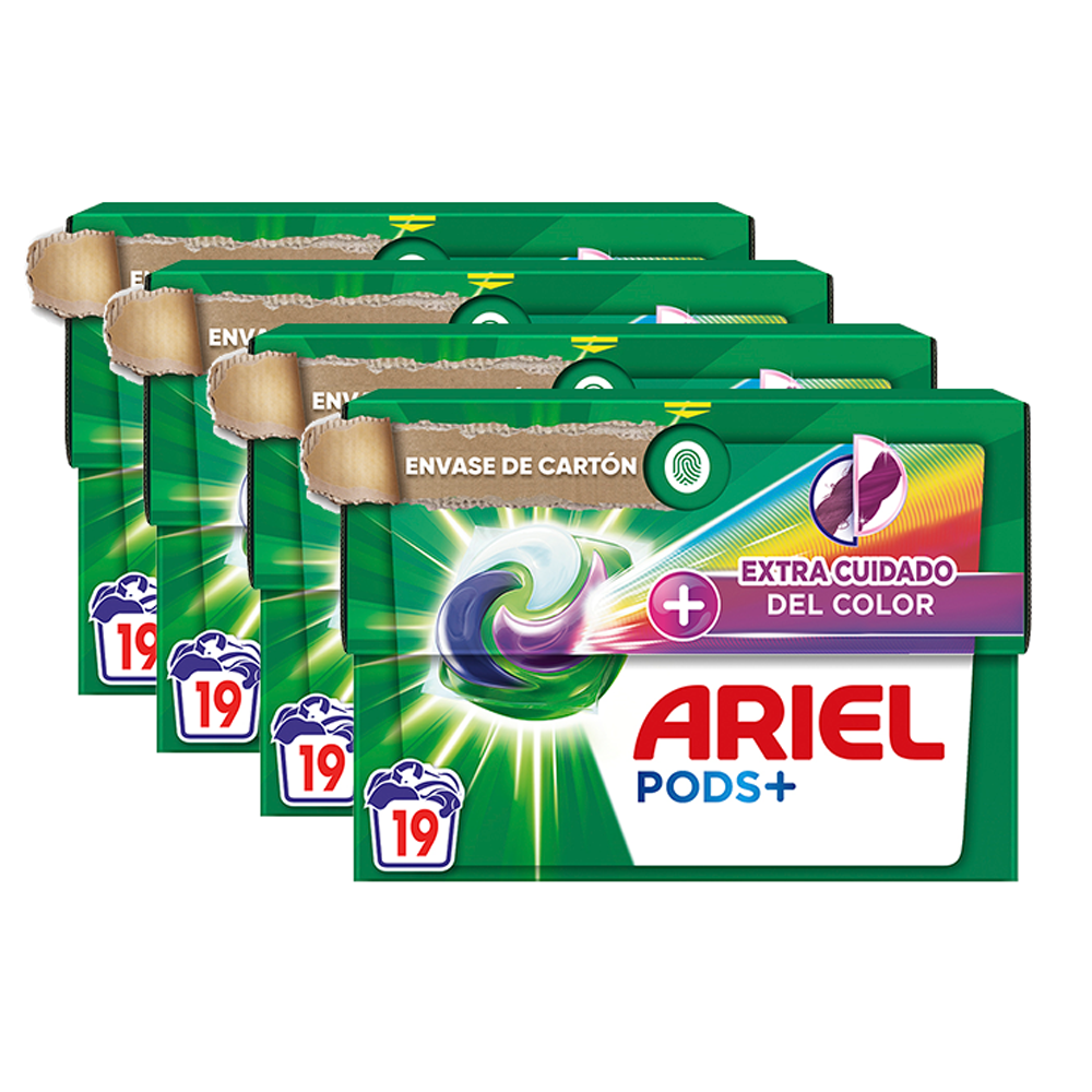 Ariel Pods 3 En 1 Color 40 Lavados Verde