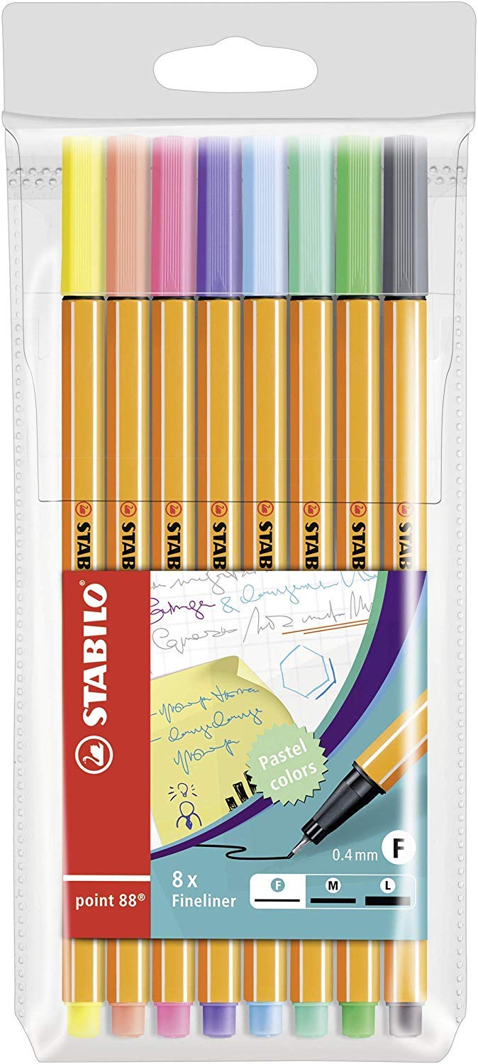 Stabilo Swing Cool Pastel Juego De Rotuladores De 16 Curvas, Marcadores De Doble Punta Con 8
