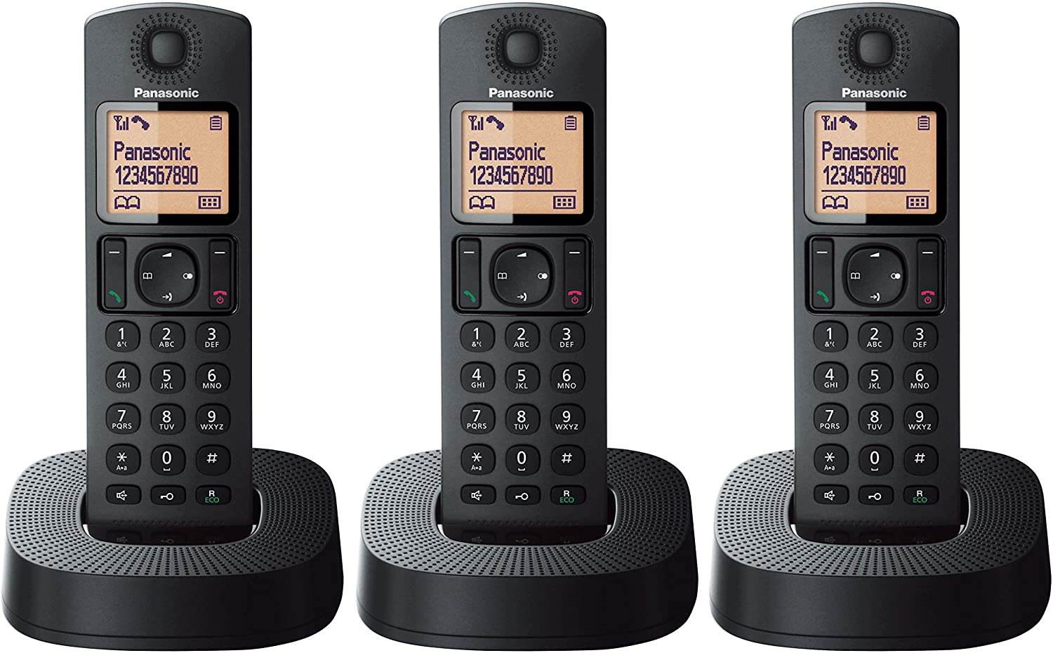 Tres Teléfonos Fijos Inalámbricos Panasonic »