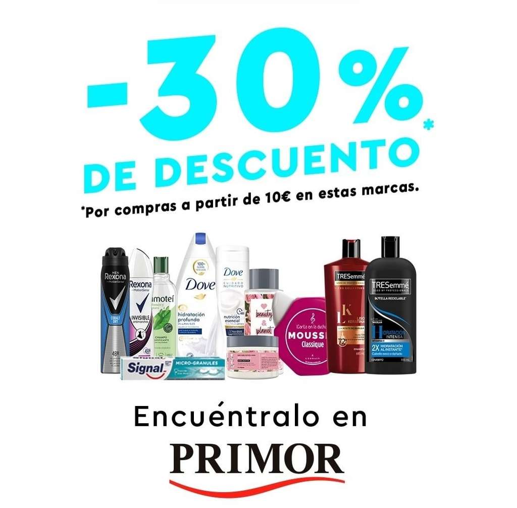 30% de descuento EXTRA en productos de higiene en Primor » Michollo.com