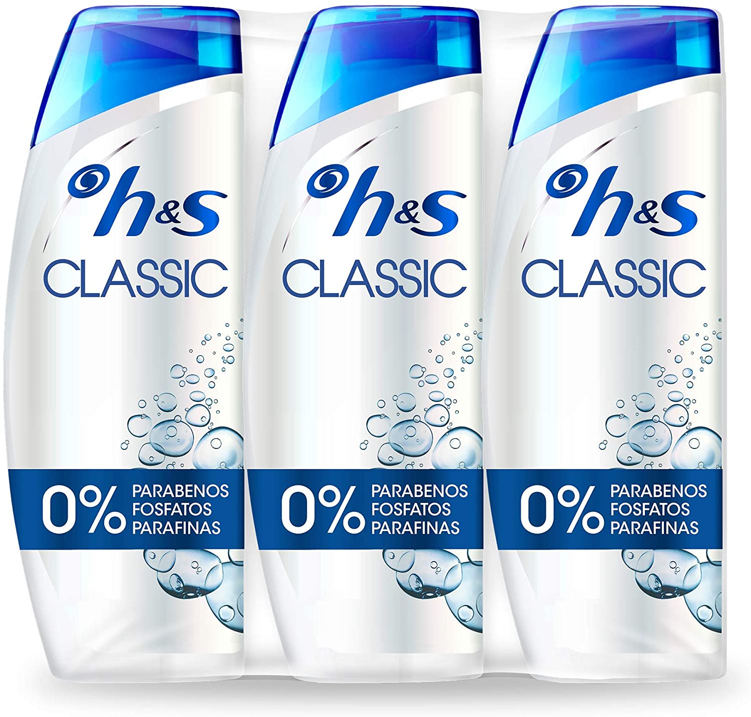 3 x 540ml H&S Classic Champú Anticaspa