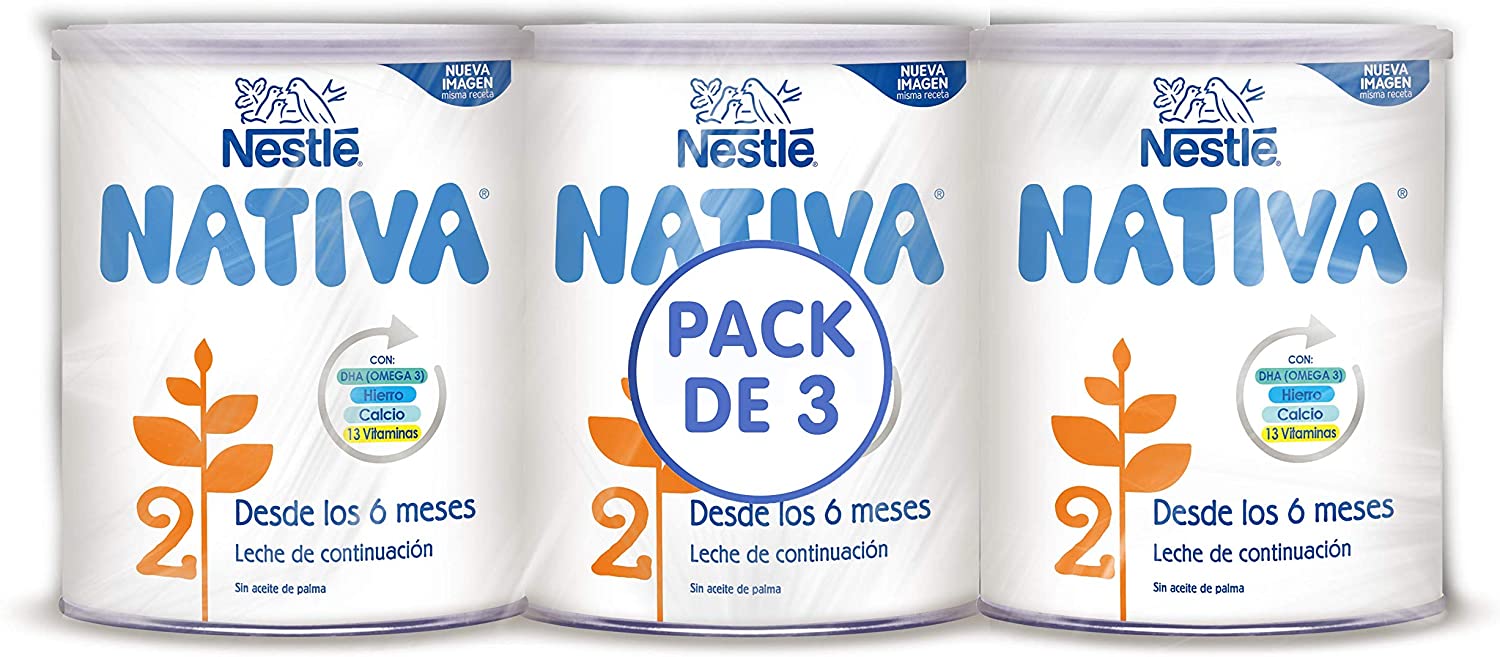 Pack de 3 Leche de continuación Nestlé NATIVA 2 »