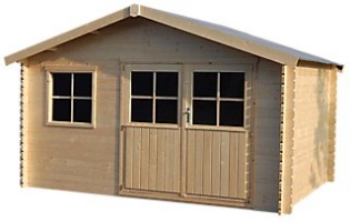 Caseta de madera Tana de 419x244x302 cm y 12.68 m2