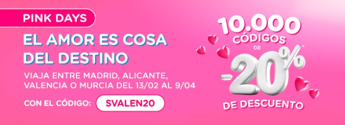 10.000 códigos de -20% de descuento