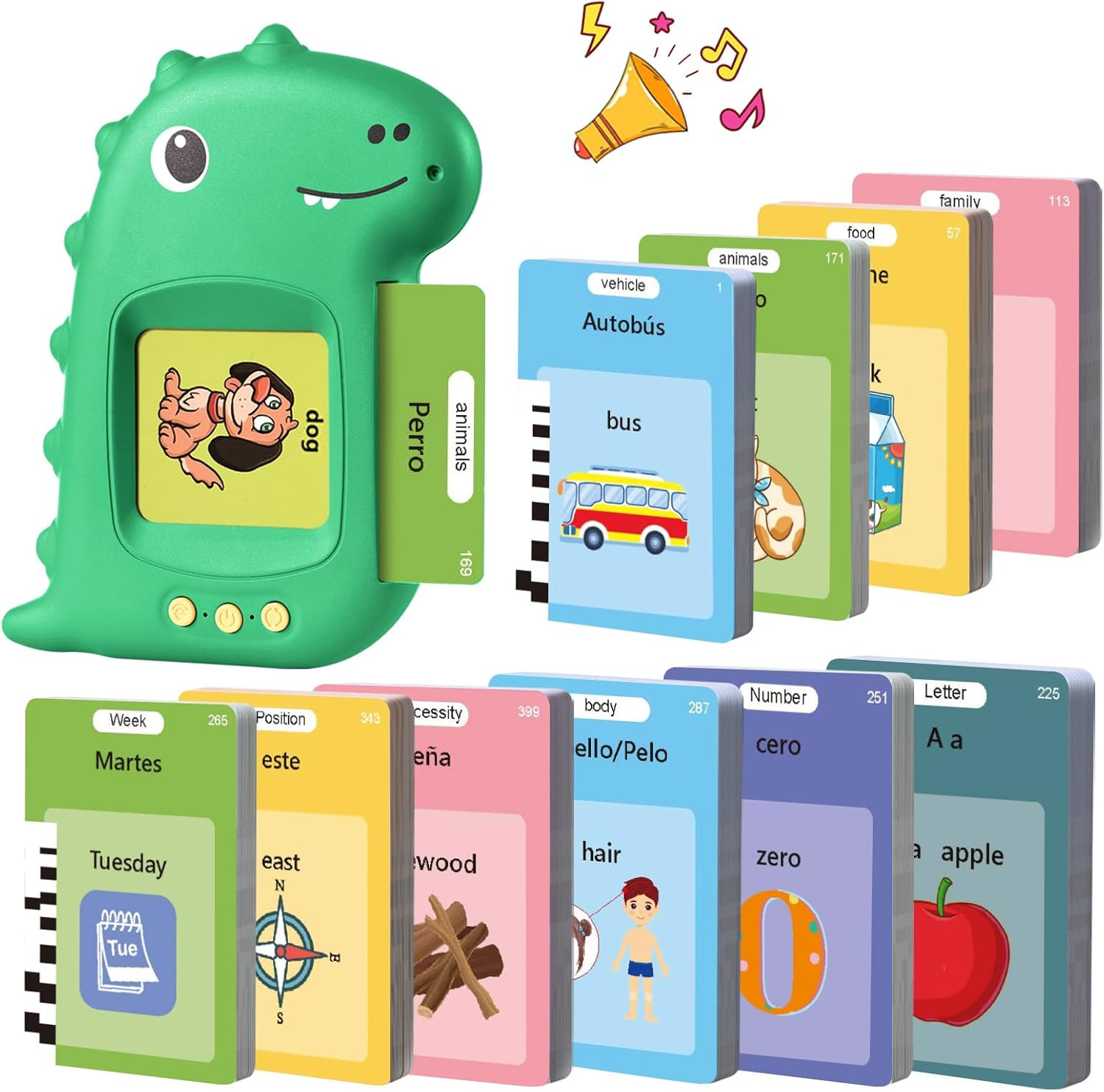 Tarjetas Flash Parlantes 510 Palabras En Francés – Para Niños, Rosa, Categorías Variadas