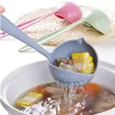 Cuchara con mango largo y colador