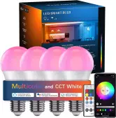 Pack 4 bombillas LED E27 Wifi 10W