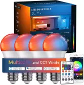 Pack 4 bombillas LED E27 Wifi 10W
