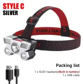 Linterna de cabeza LED recargable 