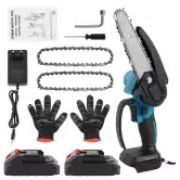 Mini motosierra de poda eléctrica 6" + 2 baterías Mini motosierra de poda eléctrica 6" + 2 baterías
