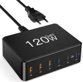 Cargador 120 W de 6 Puertos USB Cargador 120 W de 6 Puertos USB