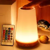 Lámpara nocturna táctil RGB recargable USB con 13 colores