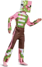Disfraz de Zombie rosa de Minecraft