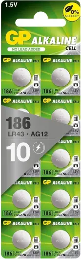 Pack 10 baterías LR43