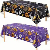 2 manteles de plástico Halloween 130x219cm