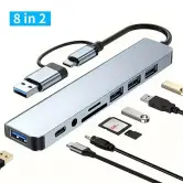 Hub multipuerto USB C 8 en 1