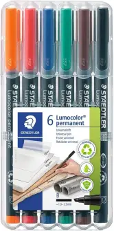 Pack de 6 rotuladores Lumocolor 314 WP6 rotuladores