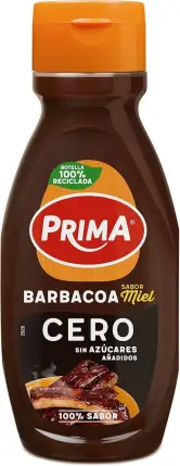  Salsa barbacoa Cero Prima  con sabor a miel 420gr