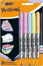 5 Marcadores Permanentes BIC Intensity