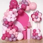Kit Guirnalda de Globos Rosas 147 Piezas