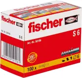 100 tacos Fischer S6 de nylon 100 tacos Fischer S6 de nylon