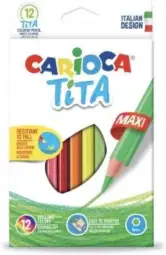 12 lápices de colores CARIOCA Tita Max 12 lápices de colores CARIOCA Tita Max
