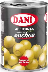 Aceitunas Extra Grandes rellenas de Anchoa 350 gr.