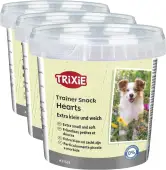 3 botes de Snack de Entrenamiento Mini Hearts 200gr