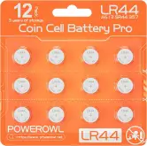 12 pilas de botón LR44 1.5V