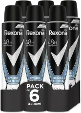 6x200ml Desodorante Rexona Invisible 6x200ml Desodorante Rexona Invisible