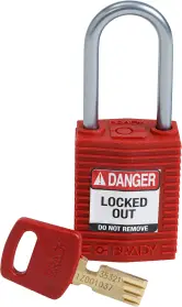 Candado de Seguridad SafeKey Rojo de 7.6 cm