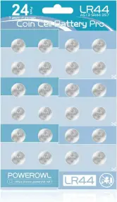 Pack de 24 Pilas de Botón LR44 / AG13