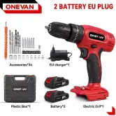 Taladro inalámbrico con 2 baterías de 18V