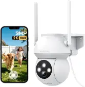 Cámara de Seguridad Exterior 2K  WiFi PTZ 360°