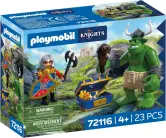 PLAYMOBIL Knights Troll con Tesoro de Caballero León