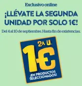La segunda unidad por solo 1€ en La Sirena