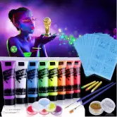 Pinturas corporales florescentes para Halloween Pinturas corporales florescentes para Halloween