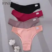Pack 3 Bragas brasileñas de algodón para mujer