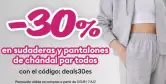 30% Dto. sudaderas y pantalones de chandal en Sinsay
