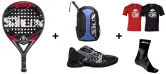 Pala Siux SX3 + mochila Siux/zapas Softee + camisetas + calcetines técnicos