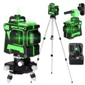 Nivel láser multifuncional autonivelante 12 líneas + trípode