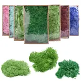 Planta verde artificial para decoración del hogar musgo/hierba