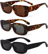 Pack 3 Gafas de sol rectangulares vintage Pack 3 Gafas de sol rectangulares vintage