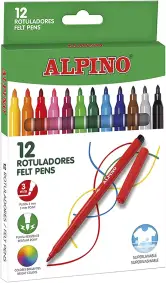 Estuche de 12 rotuladores Alpino