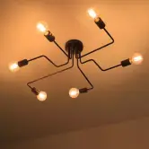 Lámpara vintage de techo araña 6 luces E27 Lámpara vintage de techo araña 6 luces E27