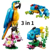 Bloques de construcción de animales exóticos 3 en 1