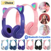 Auriculares plegables de gatito